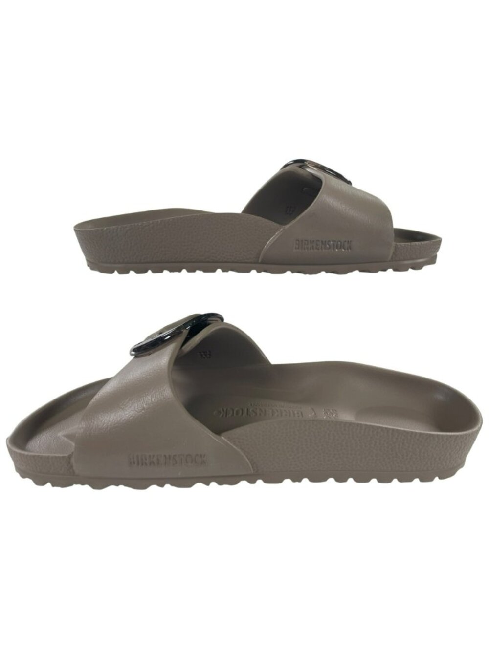 Birkenstock Madrid Big Buckle EVA Sandals Taupe Narrow Women’s Sz 9 Men's 7 NEW - Picture 2 of 11